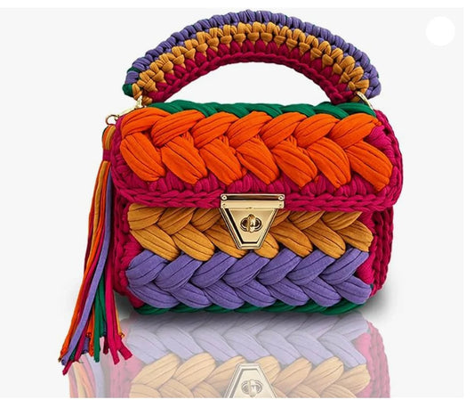Crochet Evening Wedding Party Clutch Bag